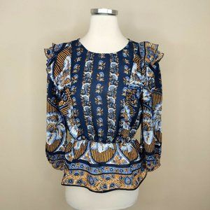 🚫SOLD 🚫 Lucky Brand Floral Ruffled Blouse